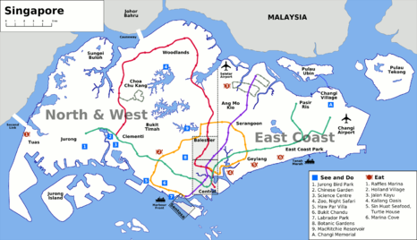 singapura no mapa Singapura   Wikivoyage