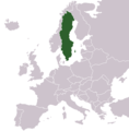 Sveriges läge i Europa.