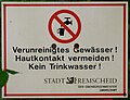 Warnschild Ohlsiepen