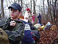 Scouts prepare to hike on the AT.