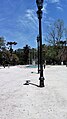 Pileta restaurada del Parque Almagro a la salida de la Estación Parque Almagro, en la comuna de Santiago.