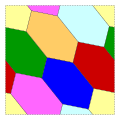 Partition of the torus into seven mutually adjacent regions, for Heawood conjecture.