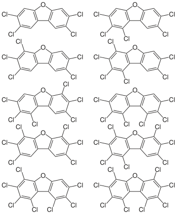 Polychlorinated dibenzofurans