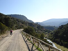 Español: Vía Verde de la Sierra de Cádiz junto al Río Guadalete.