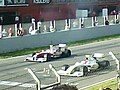 Rubens Barrichello testing the BGP 001 at Barcelona, March 2009