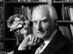 January 31: Francis Crick in his office.