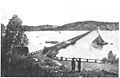 The second floating bridge between Lidingö and Stockholm, Sweden, 1884