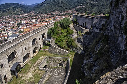 walls and steps in the city landscape,