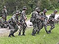 Trainees of the former National Defense University of Malaysia with Steyr AUG-A1 rifles