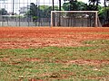 Campo de terra usado para peneiras pelo clube