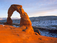 Delicate Arch in Arches National Park, in Utah.