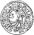 English: Olof Skötkonung (circa 980-1022), King of Sweden, baptized and buried in Husaby.