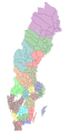 All counties and the municipalities within them (2007)