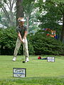 Richard S. Johnson teeing off the first hole of the Congressional Country Club's Blue Course during the Earl Woods Memorial Pro-Am prior to the 2007 AT&T National tournament.