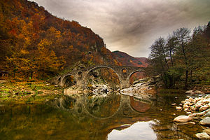 Devil's bridge in autumn