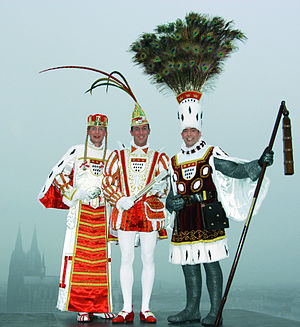 The Kölner Dreigestirn, or Trifolium of the Köln Carnival