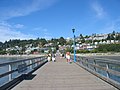 White Rock Pier, looking towards shore, in White Rock, British Columbia, Canada