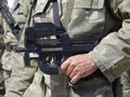 FN P90 being carried by a member of the Cypriot National Guard during a parade in Larnaca