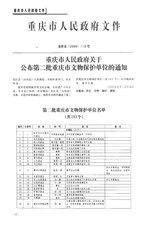 Thumbnail for File:重庆市人民政府关于公布第二批重庆市文物保护单位的通知（渝府发〔2009〕118号）.pdf