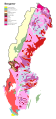 Geological map of Sweden