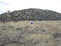 Blue dot represents where US Army Lieutenant George N. Bascom met Apache leader Cochise on February 5, 1861, in Apache Pass, Arizona.