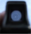 MC-10-80 reflex sight reticle in normal lighting