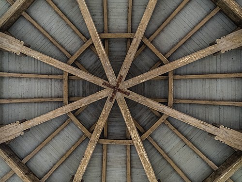 Underside of a round roof