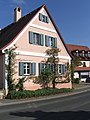 Old franconian house with pear trees at the house wall