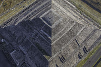 Pyramid of the Sun from the air, Teotihuacan archaeological site, Mexico State. Author: Ricardo David Sánchez