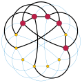 K5 subdivision of a crown graph illustrating the Kelmans–Seymour conjecture