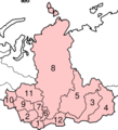 Siberian Federal District 1: Altai Republic 2: Altai Krai 3: Buryatia 4: Zabaykalsky Krai 5: Irkutsk Oblast 6: Khakassia 7: Kemerovo Oblast 8: Krasnoyarsk Krai 9: Novosibirsk Oblast 10: Omsk Oblast 11: Tomsk Oblast 12: Tuva