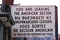 leaving plaque, at "Glienicker Brücke", 1985