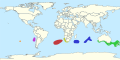 Range of Jasus spp.