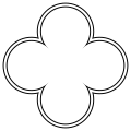 "Quatrefoil-Architectural-alternate.svg" by User:AnonMoos