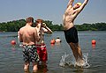 Men at Minnesota lake, 2007