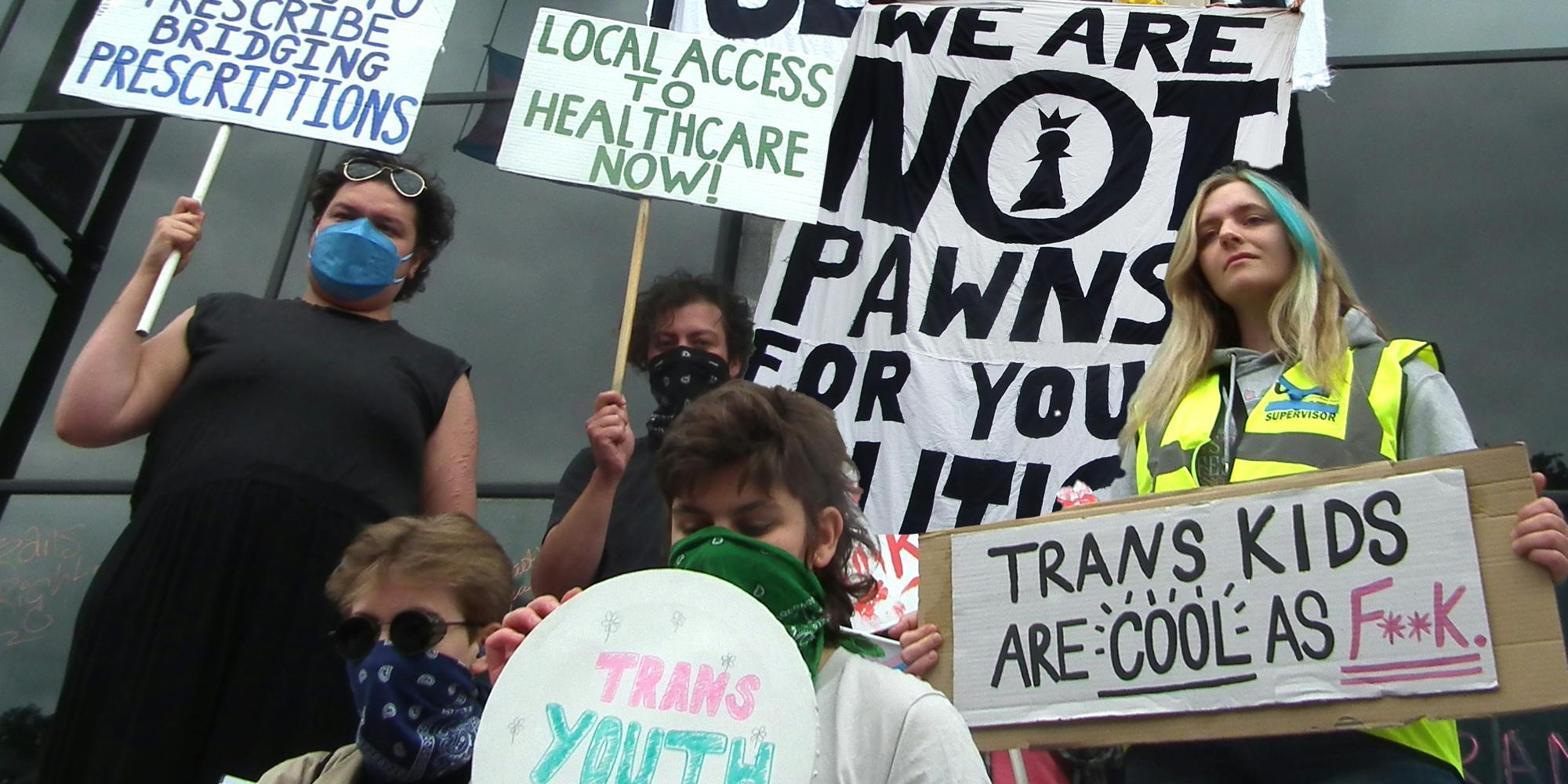 ‘We are not pawns for politics’: Trans kids occupy NHS building to ...