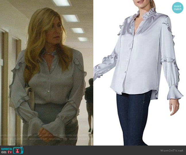 Debra’s ruffled blouse on Dirty John