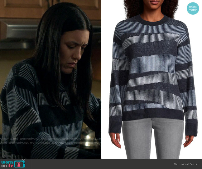 Angela’s striped sweater on Dexter New Blood