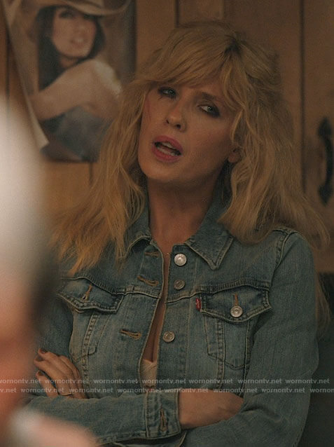 Beth’s denim jacket and bag on Yellowstone