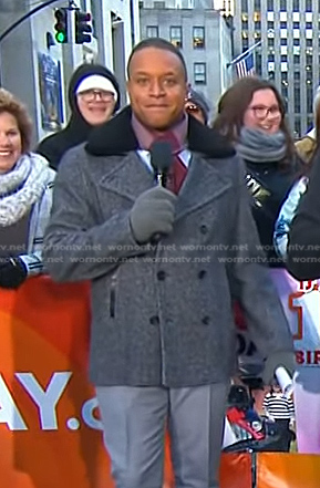 Craig's grey peacoat on Today