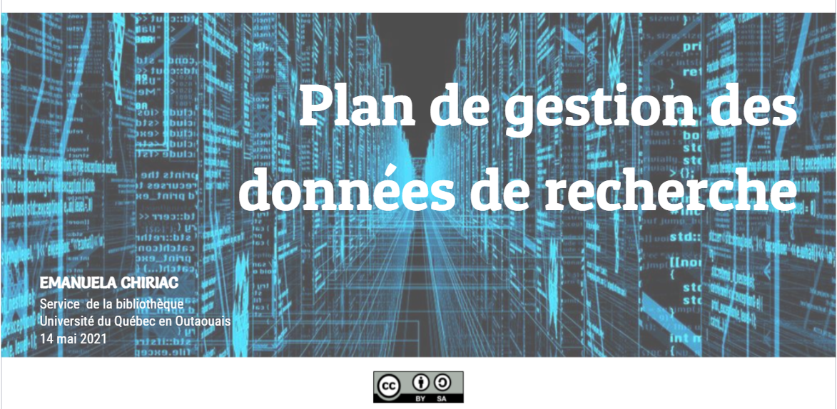 Présentation sur la gestion des données de recherche