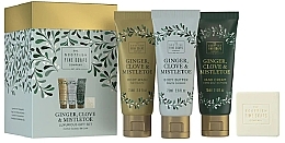 Set Scottish Fine Soaps Ginger, Clove & Mistletoe Luxurious Gift Set (b/wash/75ml + b/but/75ml + h/cr/75ml + soap/40g)