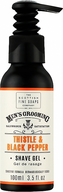 Shaving Gel, pump dispenser - Scottish Fine Soaps Men’s Grooming Thistle & Black Pepper Shaving Gel