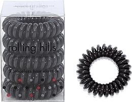 Traceless Hair Rings, dark brown Rolling Hills 5 Traceless Hair Rings Dark Brown