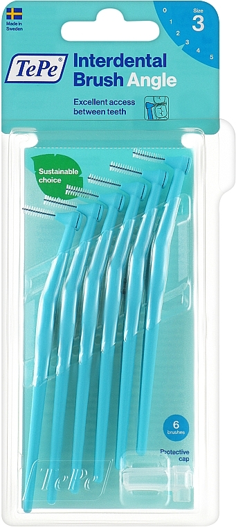 Interdental Brush - TePe Interdental Brushes Angle Blue 0,6mm 