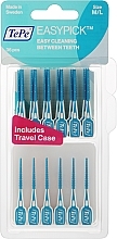 Silicone Interdental Toothpicks + Travel Case, blue, 36 pcs. TePe TePe EasyPick M/L