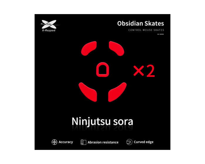 X-raypad Obsidian Mouse Skates for Ninjutso Sora