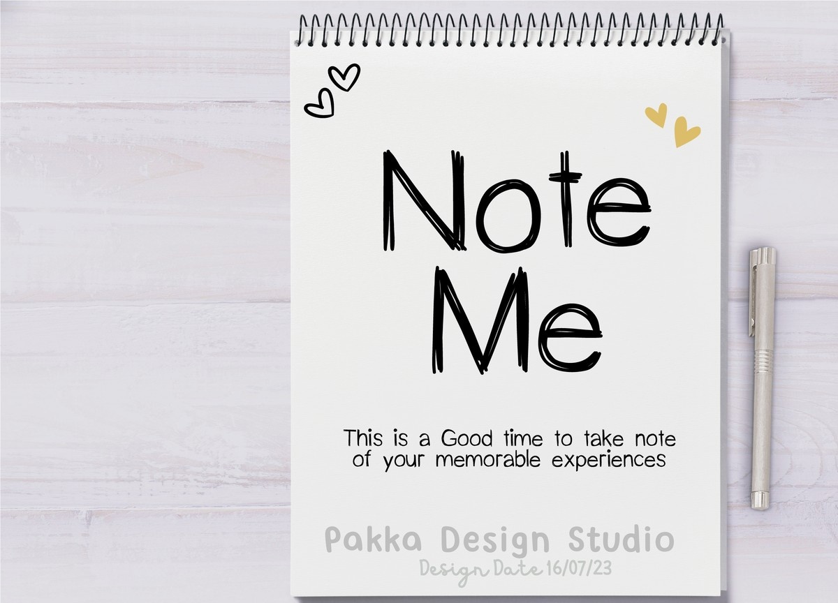 Note Me Font image.