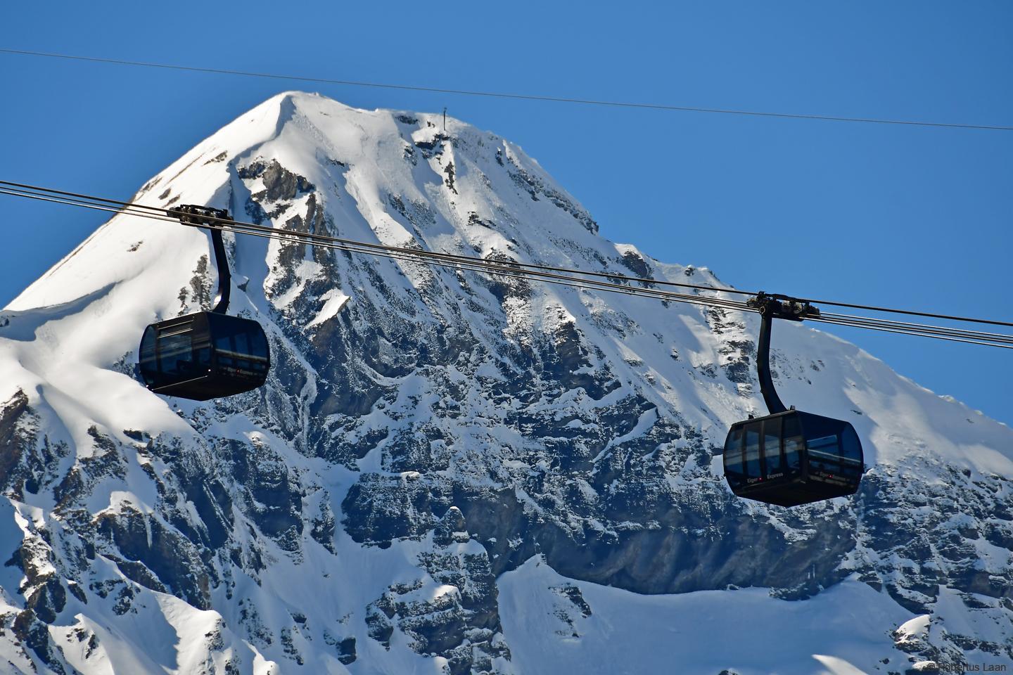 Eiger Express gondola in winter