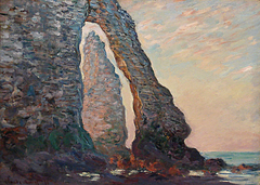 The Aiguille trough the Porte d'Aval by Claude Monet